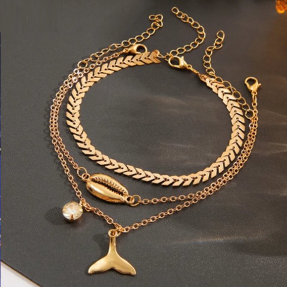 ๐50% OFF/3+...3-piece Layering Anklet Set - Picture 2 of 4